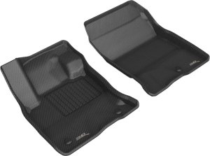 Ford Escape Floor Mat Set - Front - 3D MAXpider - Kagu Black R1 - Black - `20-`24